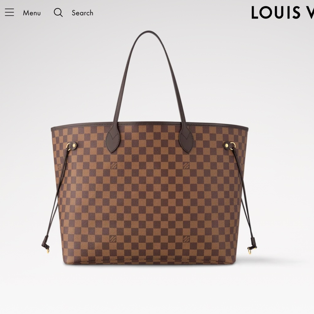 Louis Vuitton Neverfull GM – Damier Ebene (Cerise Red Interior)
